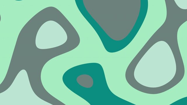Abstract green pattern with overlapping blob shapes, suitable for backgrounds, textile prints, or graphic design projects needing a natureinspired theme.