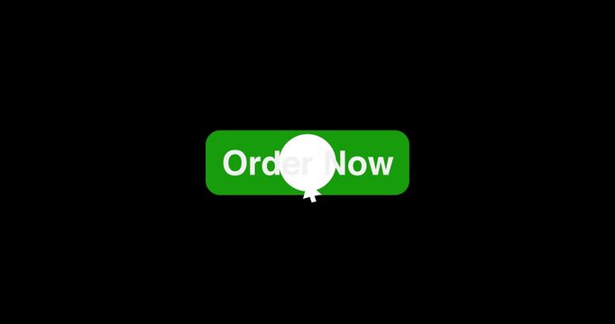 Button Click or press order now button on transparent background. Click on order now button with arrow cursor