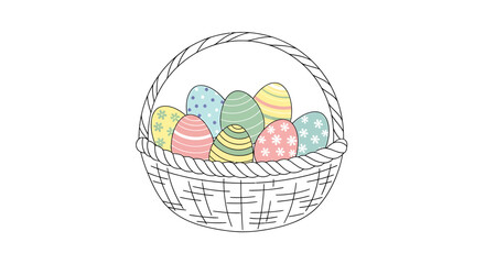 Fototapeta premium Easter Eggs in Basket