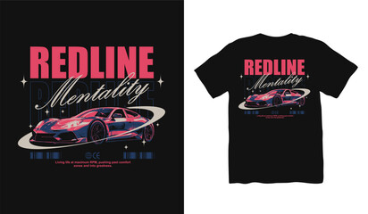 Racing car streetwear t shirt design, urban t shirt, Retro 90s t shirt design, California street race design, Street Racing, street style fashion, urban trendy t-shirt design, Racing club Illustration