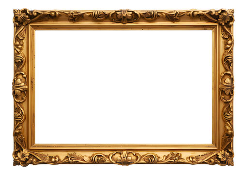 Golden ornate picture frame