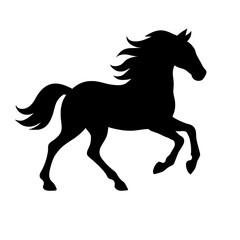 Obraz premium Paper Cut Running Horse Vector