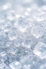 Obraz premium ice cubes on blue background