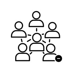 Family tree diagram minimalist black line art genealogy chart design vector illustration