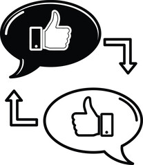 Obraz premium Facebook like exchange icon