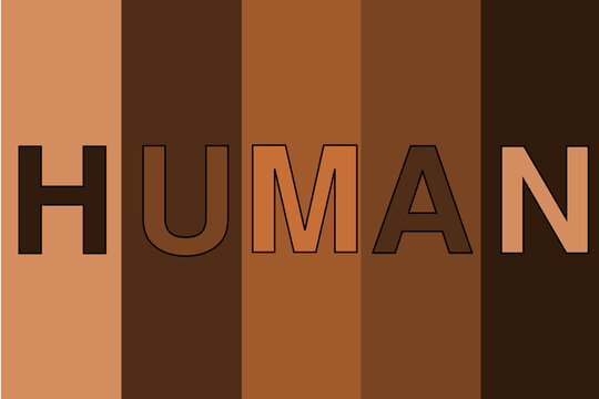 "Human" en lettres d&eacute;grad&eacute;es