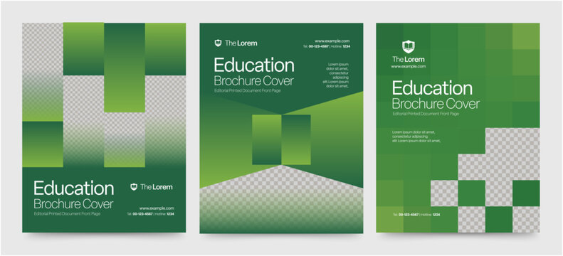 Education Brochure Cover Template for School Prospectus & Course Catalog Layout Front Page