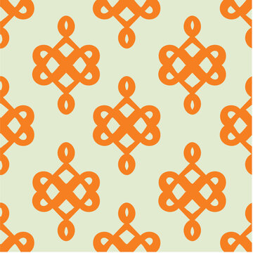 Lucky Knot Seamless Pattern Vector