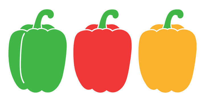 Bell pepper icon, Bell pepper vector illustration, Capsicum icon vector