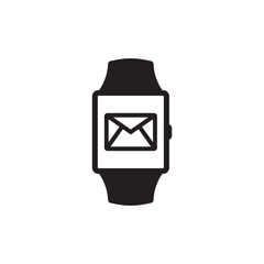 message symbol appearance icon on smart watch devices, wearable devices.