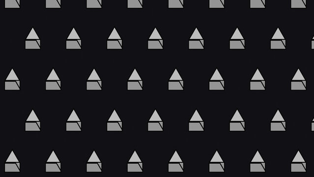 3D Equilateral Triangle Pattern, Isometric Grey Geometric Shape Background, Abstract Architecture Texture