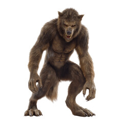 Fototapeta premium Fierce Werewolf in Dynamic Pose