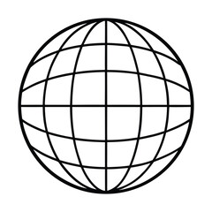 Modern globe logo featuring clean lines and balanced shapes, symbolizing global connection, unity, and innovation. Ideal for business, travel, or technology brands worldwide.  © Ripa Roy