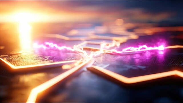 High-Contrast Neon Roadmap Illustrating Accelerated AI Strategy and Competitive Momentum.