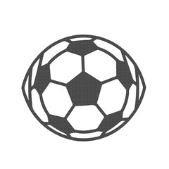 Fototapeta premium Soccer Ball Football Sport Icon in Minimal Flat Gray Style Isolated on Transparent Background