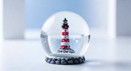 Lighthouse Inside Snow Globe