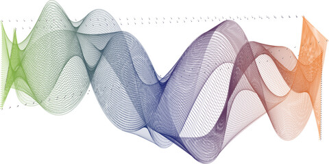 abstract blue wave line on the white background image, unique pattern graphics element, modern summer creative gradient effect on the line vector illustration, futuristic technological canvas template