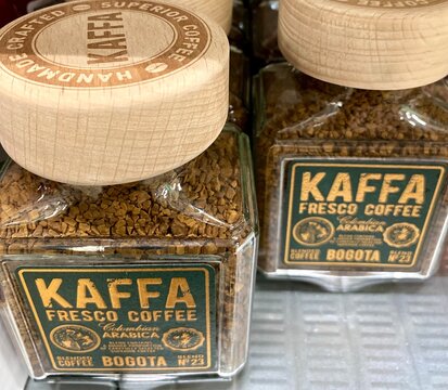 Saint Petersburg, Russia, February 25th, 2026, Coffee KAFFA at the store on the shelf