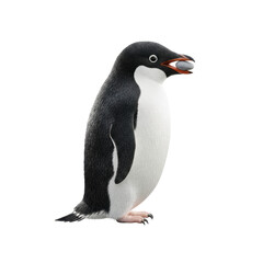 Obraz premium Penguin Holding Small Pebble in Beak