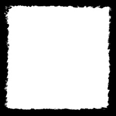 Obraz premium Grunge distressed frame with transparent background. Ideal for posters, photo borders, overlays, branding, flyers, album covers and vintage graphic design.