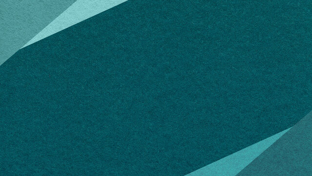 Dark teal paper texture background with emerald, jade geometric corners gradient layers, copy space for banner presentation