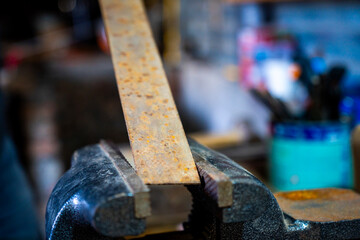 Tightening Bench Vise