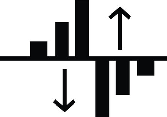 business graph on white