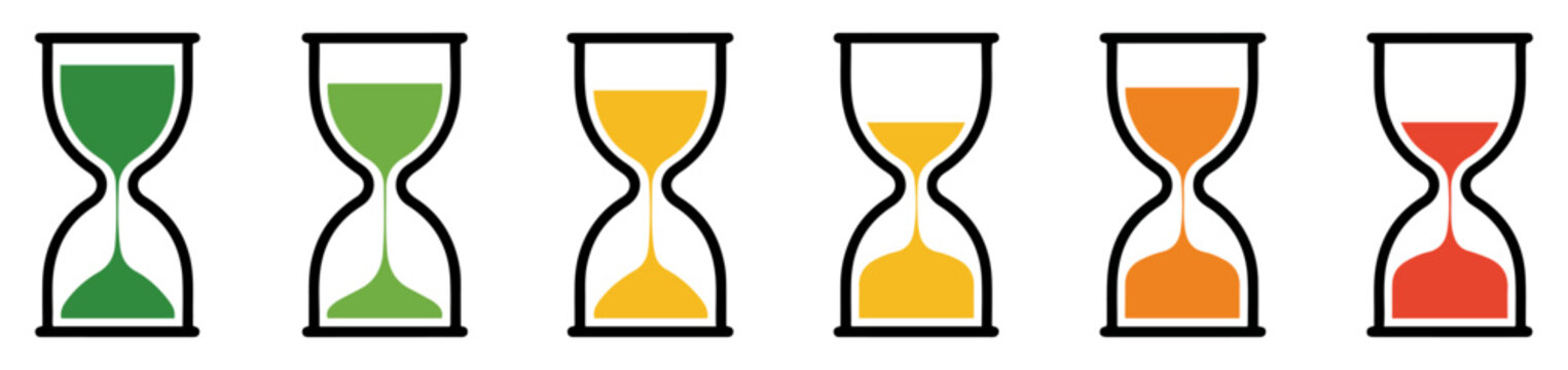 hourglass timer sandglass vector icon