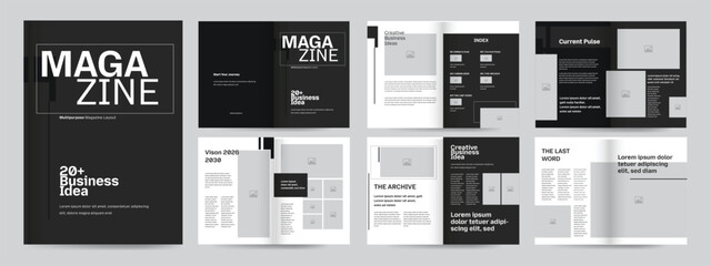 Professional Corporate Magazine Layout  A4  Business Brochure Template  Multipurpose Design