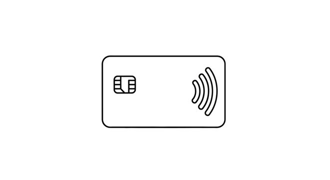 Contactless payment card with chip technology.