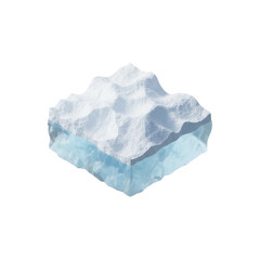 Abstract Iceberg with Textured Snow and Blue Water