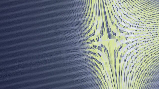 Abstract Fractal Animation with Light and Dark Blue and Green Colors.