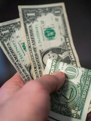 one, one dollar, dollars in the hand © Fulop