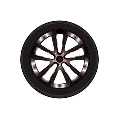 Obraz premium car wheel isolated on white