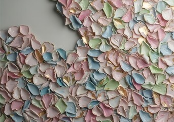 Pastel petals with gilded accents creating a unique floral design