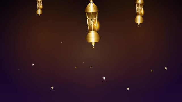 Hanging Lanterns in Dark Background.