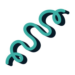 Abstract Teal Spiral Element