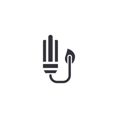Obraz premium Hand with soundwave and leaf icon symbolizing eco awareness, environmental monitoring, green communication, and sustainability campaign.
