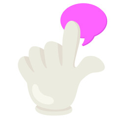 Hand Clicking Speech Bubble