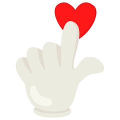 Hand Click Heart Icon