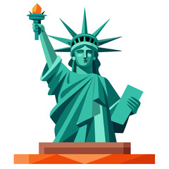 Statue of Liberty standing tall with torch and tablet in hand © Ashiqur