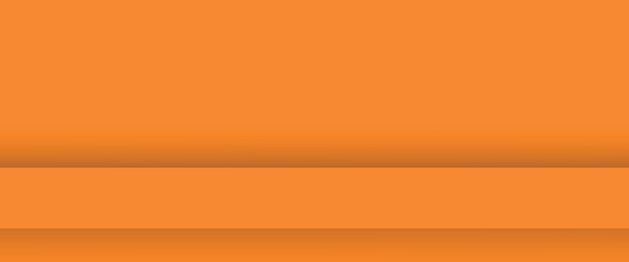 Abstract backdrop yellow background. Minimal empty space with soft light. Yellow Background Empty Room Studio with shelf. Abstract minimal design use for backdrop shooting for products presentation © rizky