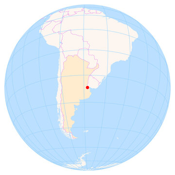 Location Map of Airport Aeroparque Jorge Newbery (Buenos Aires, Ciudad De Buenos Aires, Argentina). IATA-code: AEP. No labels at all.