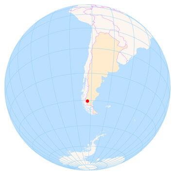 Location Map of Comandante Armando Tola Int. Airport (El Calafate, Santa Cruz, Argentina). IATA-code: FTE. No labels at all.