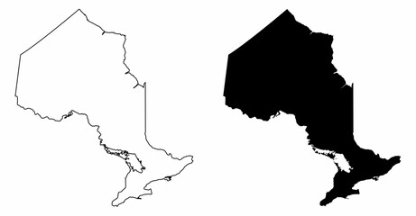 Naklejka premium Ontario province maps