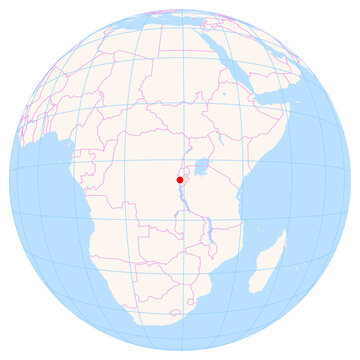 Location Map of Bujumbura Int. Airport (Bujumbura, Bujumbura Rural, Burundi). IATA-code: BJM. No labels at all.