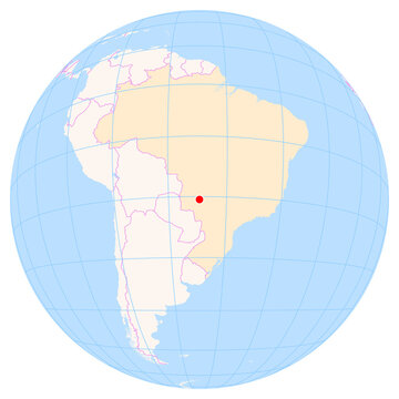 Location Map of Campo Grande Int. Airport (Campo Grande, Mato Grosso Do Sul, Brazil). IATA-code: CGR. No labels at all.