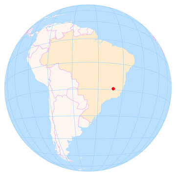Location Map of Tancredo Neves Int. Airport (Belo Horizonte, Minas Gerais, Brazil). IATA-code: CNF. No labels at all.