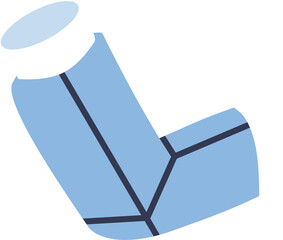 Illustration of an asthma inhaler 