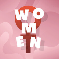 International Women's day and women history mont concept illustration banner poster